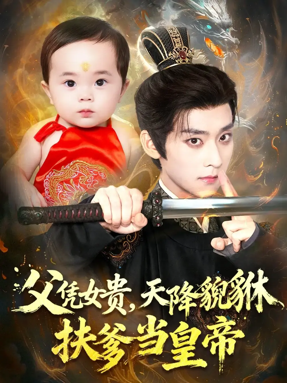 热门短剧《父凭女贵，天降貔貅扶爹当皇帝》全70集-1080P高清画质免费观看-萌娃宠父逆袭资源下载