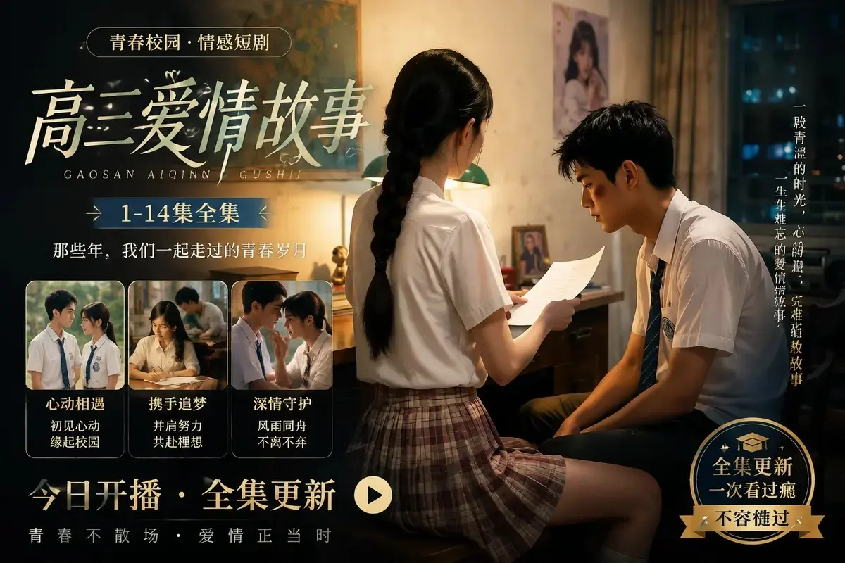 《高三爱情故事》AI短剧高清全集在线观看 - 蓝光修复中字版无删减 - 免费播放全程高能无尿点
